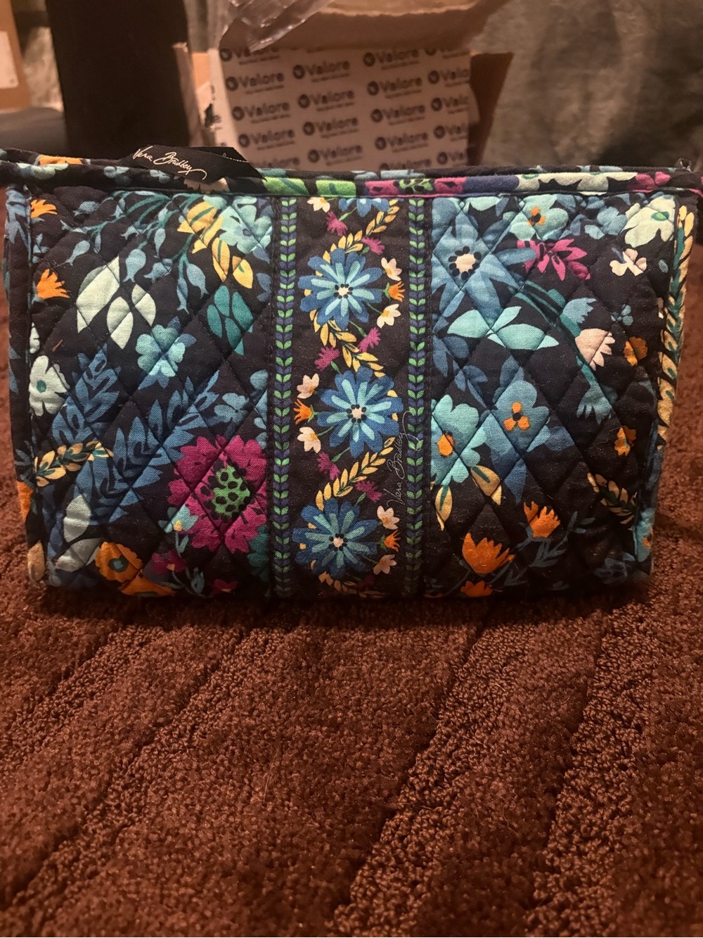 Vera Bradley Midnight Blues Quilted Cosmetic Bag